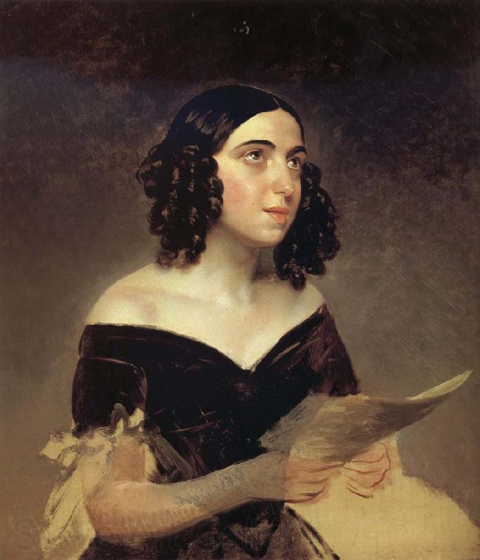 Karl Briullov Portrait of Anna Petrova Germany oil painting art
